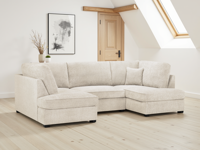 Boucle U Shape Corner Sofa