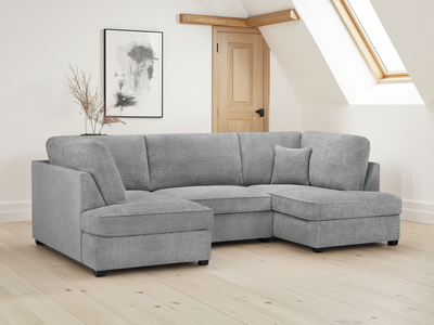 Boucle U Shape Corner Sofa
