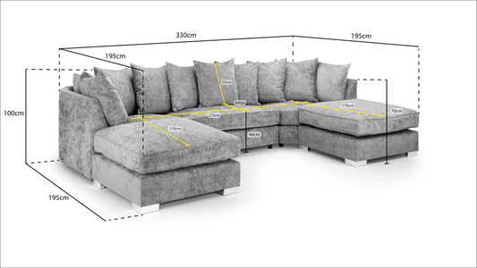 Scatterback U Shape Corner Sofa